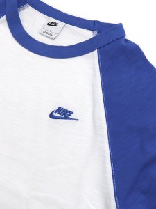 画像3: NIKE CLUB 3/4 RAGLAN TOP-GAME ROYAL/WHITE (3)