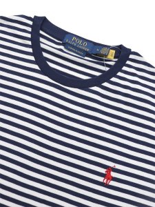 画像3: 【送料無料】POLO RALPH LAUREN CUSTOM SLIM STRIPED TEE NEWPORT NAVY/WHITE (3)