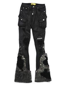 画像1: 【送料無料】GUAPI BLACK COFFIN ARC WAXED DENIM (1)