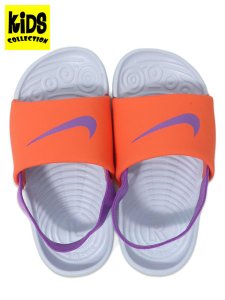 画像1: 【KIDS】NIKE KAWA SLIDE TD TURF ORANGE/BLUE TINT/BRIGHT VIOLET (1)
