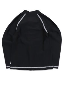 画像2: 【KIDS】NIKE TODDLER BOYS ZIP RASH GUARD BLACK (2)