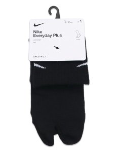 画像1: NIKE EVERYDAY PLUS LW ANKLE SPLIT TOE SOCKS-BLACK/WHITE (1)