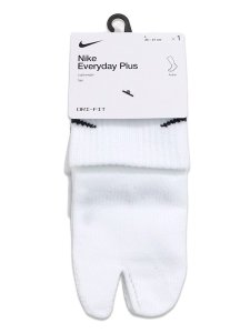 画像1: NIKE EVERYDAY PLUS LW ANKLE SPLIT TOE SOCKS-WHITE/BLACK (1)