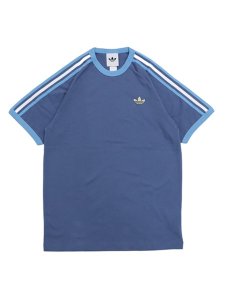 画像1: ADIDAS 3-STRIPES TEE-CREW BLUE/LIGHT BLUE/WHITE (1)