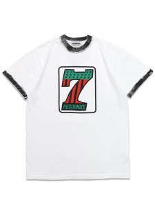 画像1: 【送料無料】RECOGNIZE BOW WOW #7 VINYL TRIM TEE WHITE/BLACK (1)