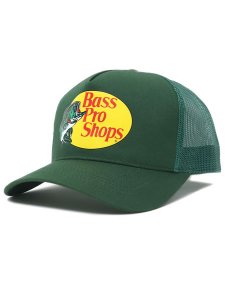 画像1: BASS PRO SHOPS MESH TRUCKER CAP-DARK GREEN (1)