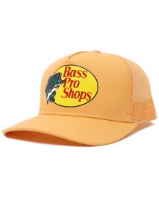 画像1: BASS PRO SHOPS MESH TRUCKER CAP-PASTEL ORANGE (1)