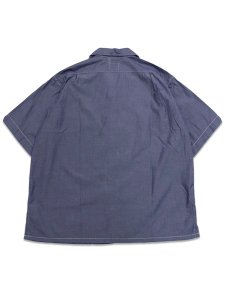 画像2: 【送料無料】POST OʼALLS FEVER 2 S/S HIGH COUNT BROADCLOTH BLUE (2)