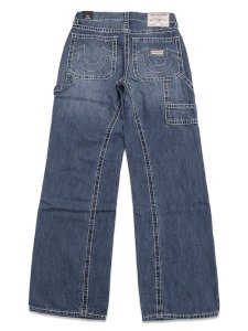 画像1: 【送料無料】TRUE RELIGION VINNY BIG T CARPENTER BAGGY 34" RED WINE MEDIUM WASH (1)