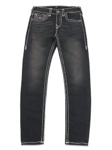 画像2: 【送料無料】TRUE RELIGION ROCCO SUPER T FLAP SKINNY 32" SMOG OVERDYE BLACK WASH (2)