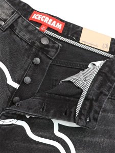 画像4: 【送料無料】ICECREAM BREYER DENIM SHORTS BLACK FUDGE (4)