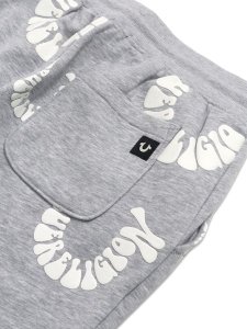画像4: 【送料無料】TRUE RELIGION WARPED LOGO JOGGER HEATHER GREY/WHITE (4)