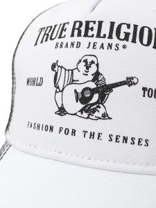 画像6: 【送料無料】TRUE RELIGION BUDDHA TRUCKER HAT WHITE/BLACK (6)