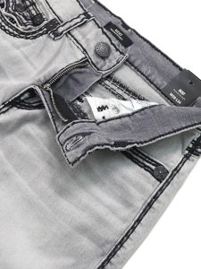 画像4: 【送料無料】TRUE RELIGION RICKY SUPER QT FLAP STRAIGHT 34" GRITSTONE GREY WASH  (4)