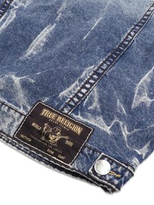 画像4: 【送料無料】TRUE RELIGION BOXY SUPER T CROPPED DENIM JACKET ELECTRIC GROVE MW (4)