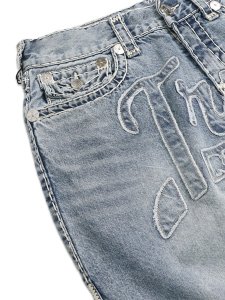 画像3: 【送料無料】TRUE RELIGION BOBBY LOGO APPLIQUE SUPER T SHORT BEACHED OUT MDW (3)
