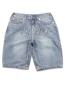 画像1: 【送料無料】TRUE RELIGION BOBBY LOGO APPLIQUE SUPER T SHORT BEACHED OUT MDW (1)