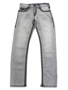 画像2: 【送料無料】TRUE RELIGION RICKY SUPER QT FLAP STRAIGHT 34" GRITSTONE GREY WASH  (2)