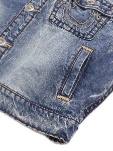 画像5: 【送料無料】TRUE RELIGION BOXY SUPER T CROPPED DENIM JACKET ELECTRIC GROVE MW (5)