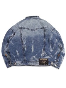 画像2: 【送料無料】TRUE RELIGION BOXY SUPER T CROPPED DENIM JACKET ELECTRIC GROVE MW (2)