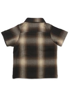 画像2: 【KIDS】CALTOP TODDLER FL PLAID S/S SHIRT BROWN/KHAKI (2)