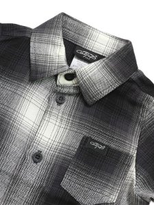 画像3: 【KIDS】CALTOP TODDLER FL PLAID S/S SHIRT BLACK/IVORY (3)