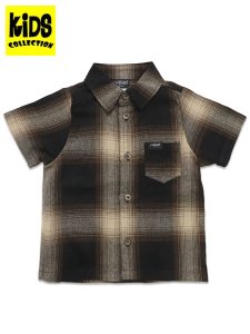 画像1: 【KIDS】CALTOP TODDLER FL PLAID S/S SHIRT BROWN/KHAKI (1)