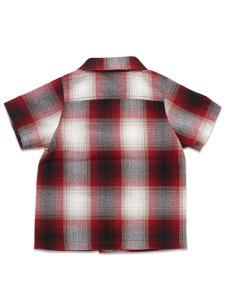 画像2: 【KIDS】CALTOP TODDLER FL PLAID S/S SHIRT RED/WHITE (2)