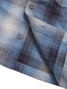 画像4: 【KIDS】CALTOP TODDLER FL PLAID S/S SHIRT SKY BLUE/GREY (4)