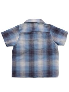 画像2: 【KIDS】CALTOP TODDLER FL PLAID S/S SHIRT SKY BLUE/GREY (2)