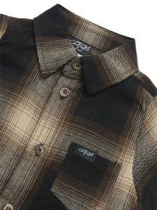 画像3: 【KIDS】CALTOP TODDLER FL PLAID S/S SHIRT BROWN/KHAKI (3)