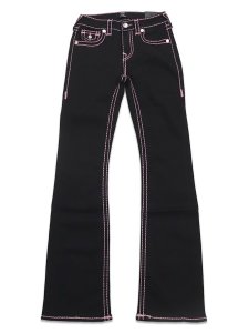 画像2: 【送料無料】TRUE RELIGION WMS BECCA MID RISE SUPER T BOOTCUT BODY RINSE BLACK (2)