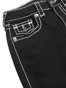 画像3: 【送料無料】TRUE RELIGION WMS BILLIE SUPER T MID RISE STRAIGHT BODY RINSE BLACK (3)