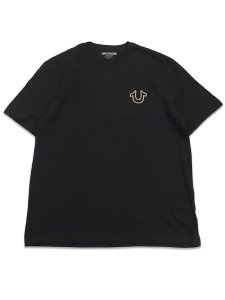 画像1: 【送料無料】TRUE RELIGION LOGO OVERSEAM PUFF T TEE BLACK (1)