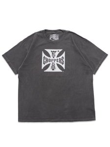 画像1: WEST COAST CHOPPERS GARMENT DYED CROSS LOGO LONG BEACH TEE (1)