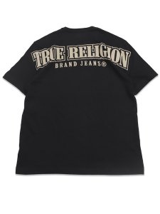 画像2: 【送料無料】TRUE RELIGION LOGO OVERSEAM PUFF T TEE BLACK (2)