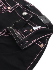 画像4: 【送料無料】TRUE RELIGION WMS BECCA MID RISE SUPER T BOOTCUT BODY RINSE BLACK (4)