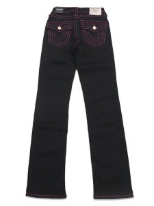 画像1: 【送料無料】TRUE RELIGION WMS BILLIE MID RISE LUREX BIG T STR BODY RINSE BK (1)
