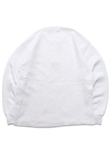 画像2: LOS ANGELES APPAREL L/S HEAVY THERMAL HERITAGE HENLEY OVERSIZED-WHITE (2)