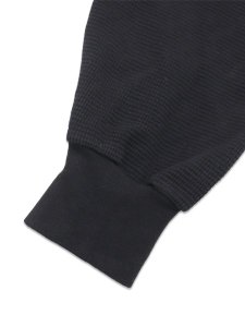 画像6: 【送料無料】LOS ANGELES APPAREL L/S HEAVY THERMAL HERITAGE HENLEY OVERSIZED-BLACK (6)