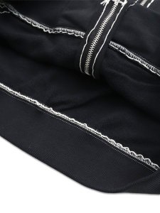画像6: 【送料無料】TRUE RELIGION SUPER T BOXY ZIP HOODIE BLACK (6)