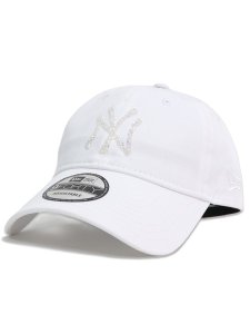 画像1: NEW ERA 9FORTY UNSTRUCTURED BEADS LOGO YANKEES WHITE (1)