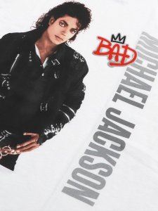 画像3: MERCH TRAFFIC MICHAEL JACKSON BAD SILVER LOGO TEE (3)