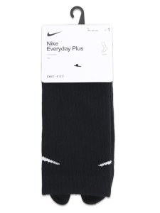 画像1: NIKE EVERYDAY PLUS LIGHTWEIGHT CREW SOCKS-BLACK/WHITE (1)