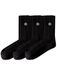 画像4: REIGNING CHAMP 3 PACK CLASSIC CREW SOCK BLACK (4)