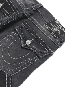 画像5: 【送料無料】TRUE RELIGION VINNY BIG T CARPENTER FRAYED UL BAGGY CARBON SHINE BKW (5)