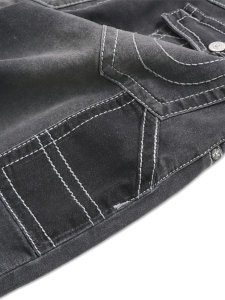 画像7: 【送料無料】TRUE RELIGION VINNY BIG T CARPENTER FRAYED UL BAGGY CARBON SHINE BKW (7)