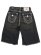 画像1: 【送料無料】TRUE RELIGION VINNY SUPER T FRAYED HEM FLAP ULTRA BAGGY SHORT KYOTO DKW (1)