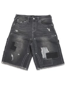 画像1: 【送料無料】TRUE RELIGION VINNY BIG T CARPENTER FRAYED UL BAGGY CARBON SHINE BKW (1)