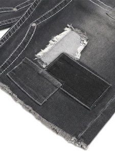 画像6: 【送料無料】TRUE RELIGION VINNY BIG T CARPENTER FRAYED UL BAGGY CARBON SHINE BKW (6)